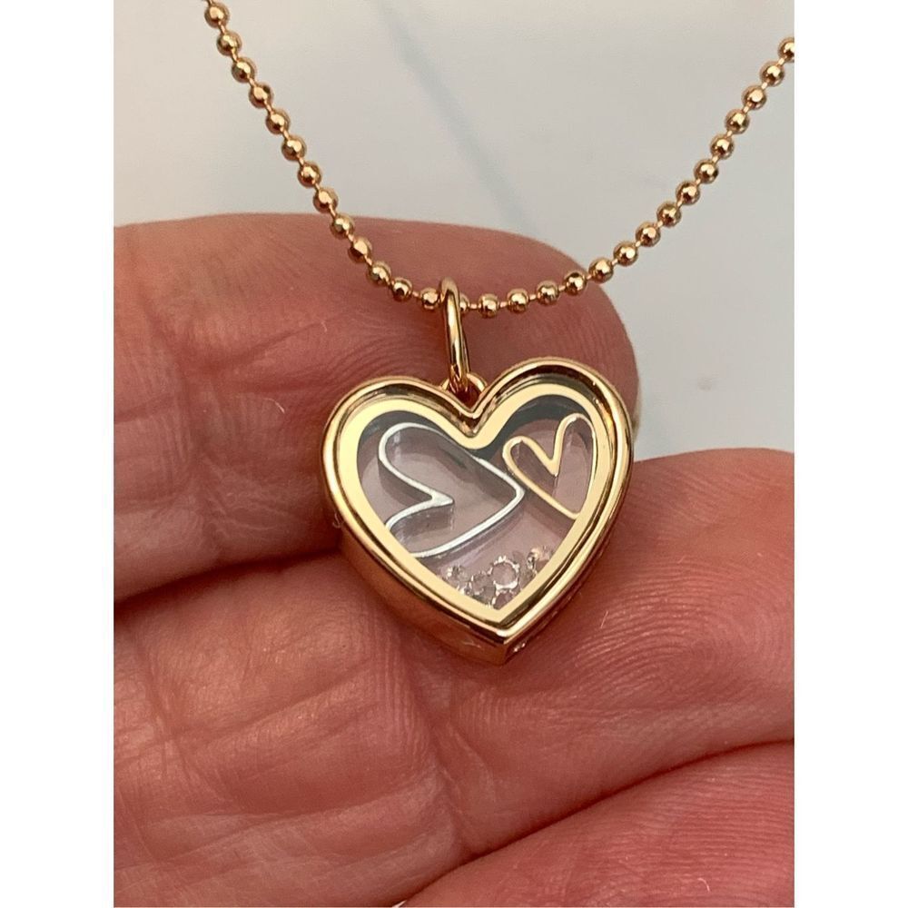 Rose Gold Heart and Chain #love #hearts #valentine